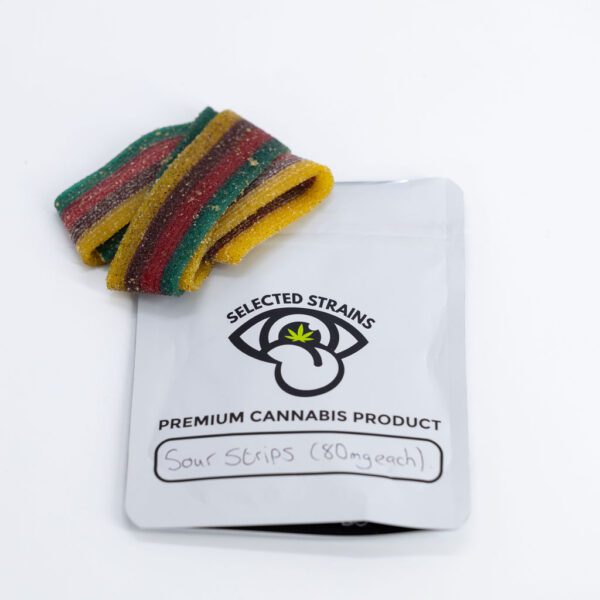 THC Infused Sour Strips (80mg)