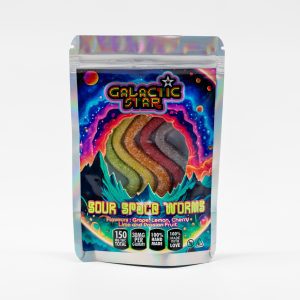 Sour space worms ( 150mg per pack)